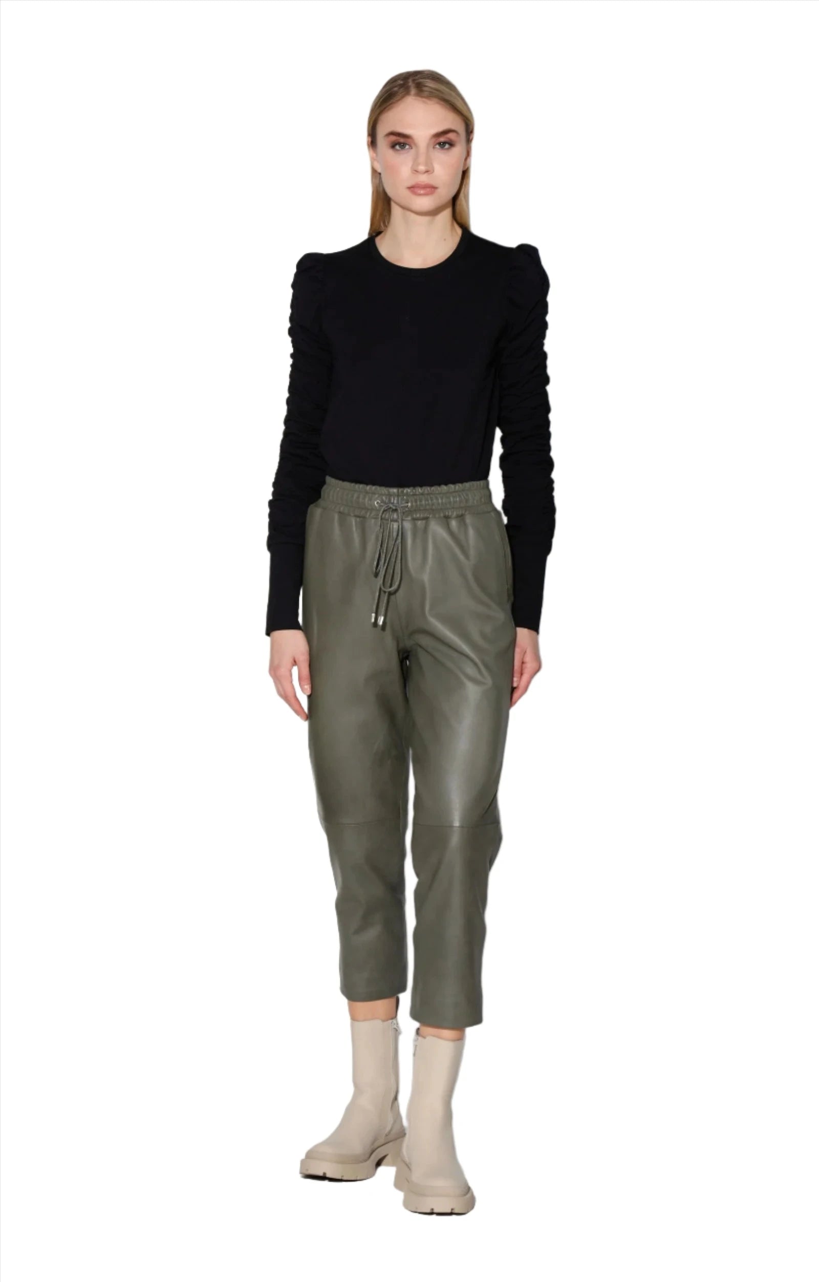 Walter Baker Mihn Jogger in Army Leather - clever alice