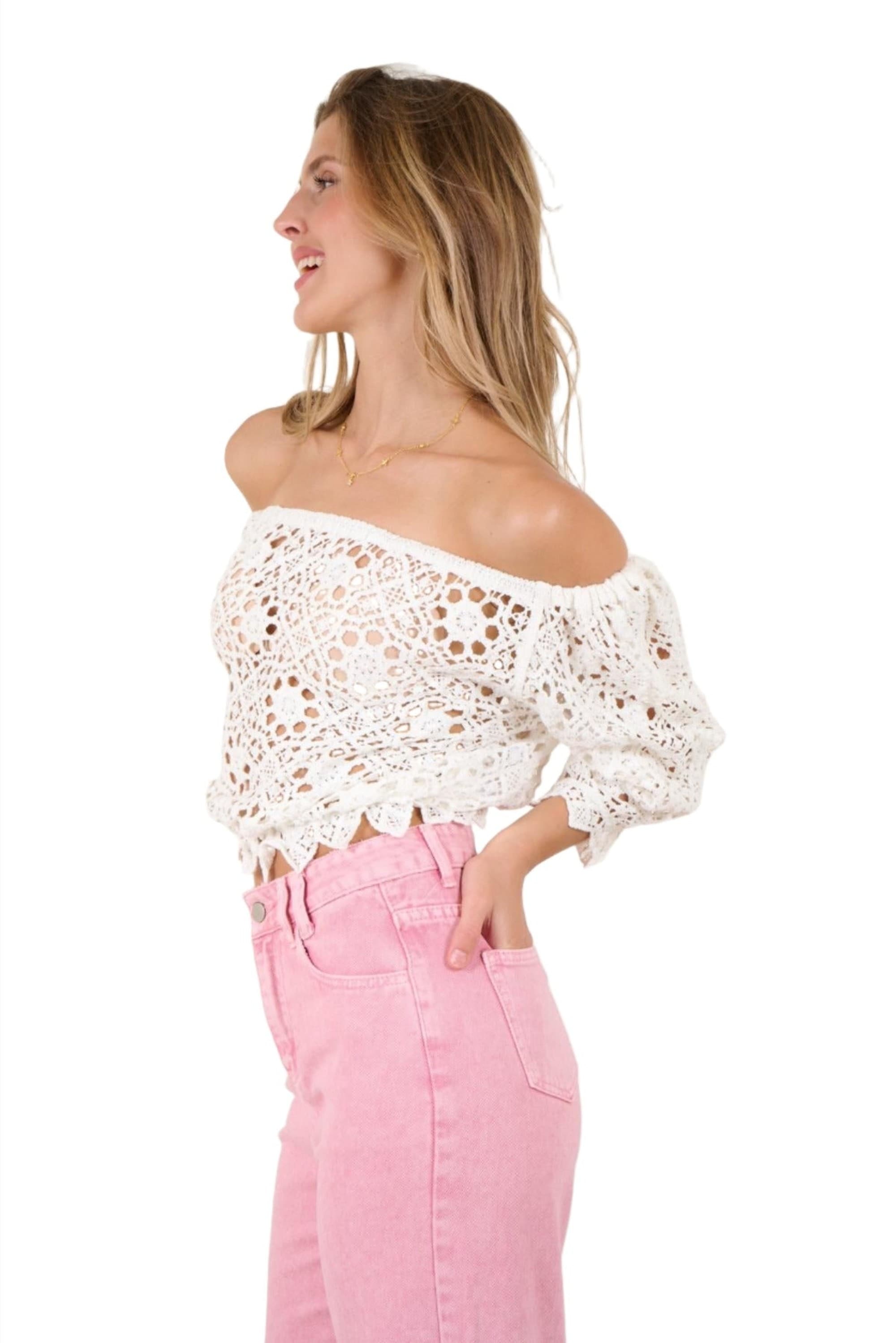 Clever Alice St Bart Top in White