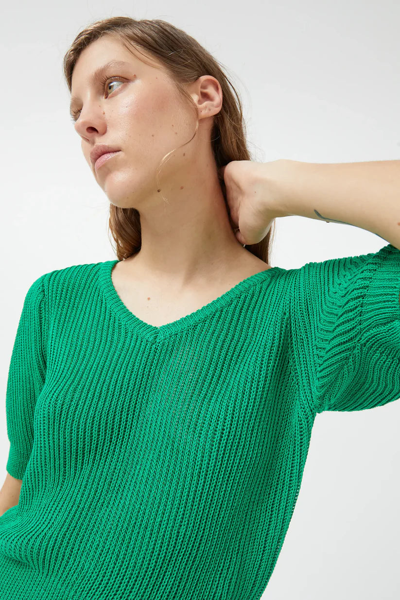 Compania Fantastica Green V-neck sweater - clever alice