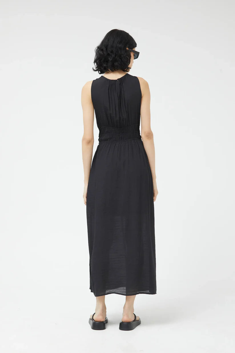 Compania Fantastica Long black sleeveless dress - clever alice