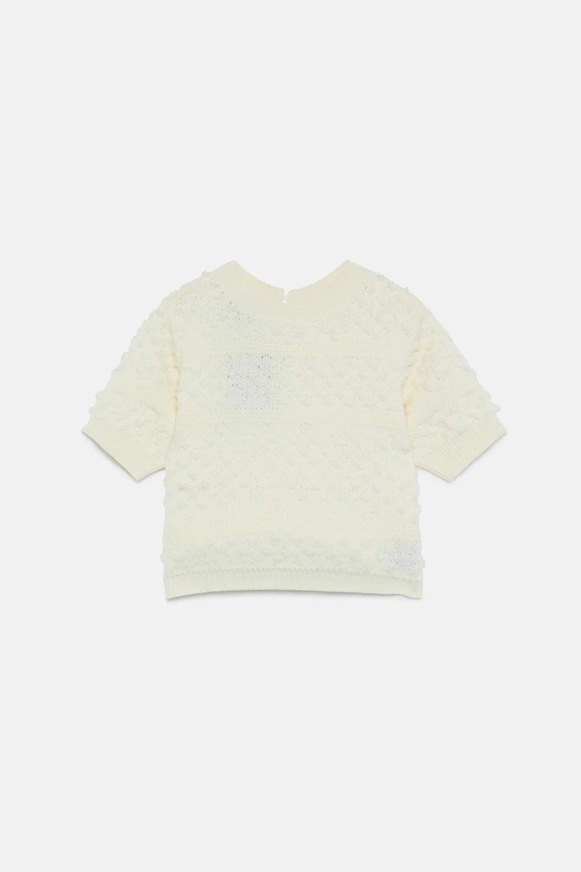 Wild Pony White short sleeve knitted sweater - clever alice