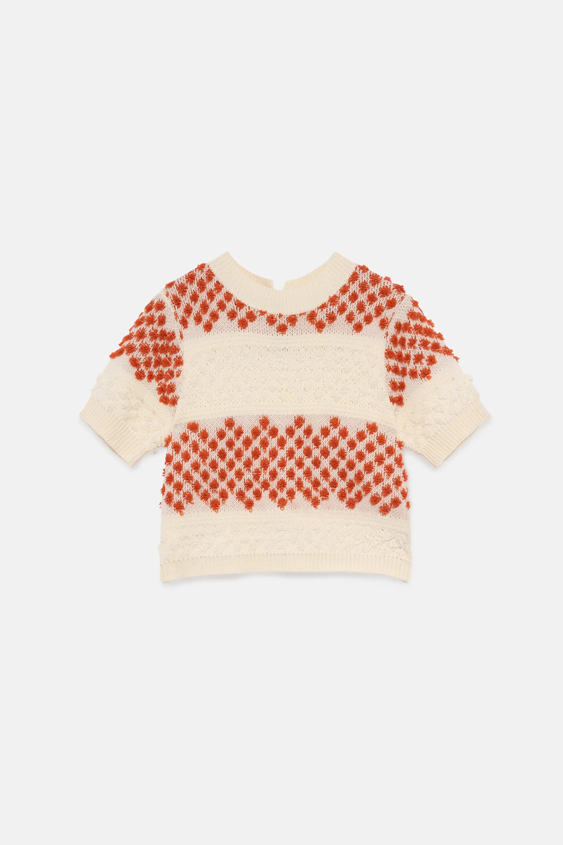 Wild Pony Orange short sleeve knitted sweater