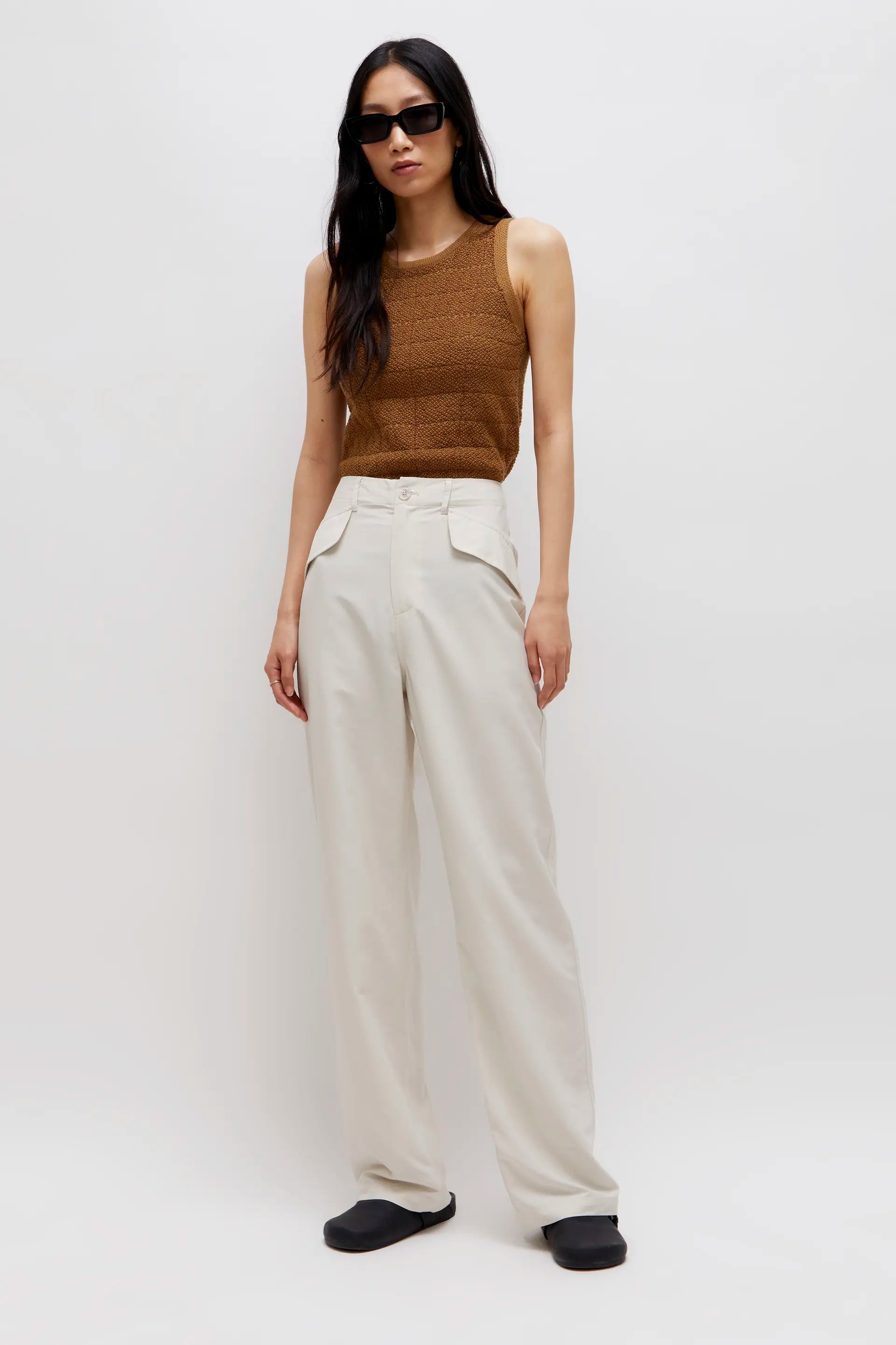 Wild Pony Straight white suit pants - clever alice