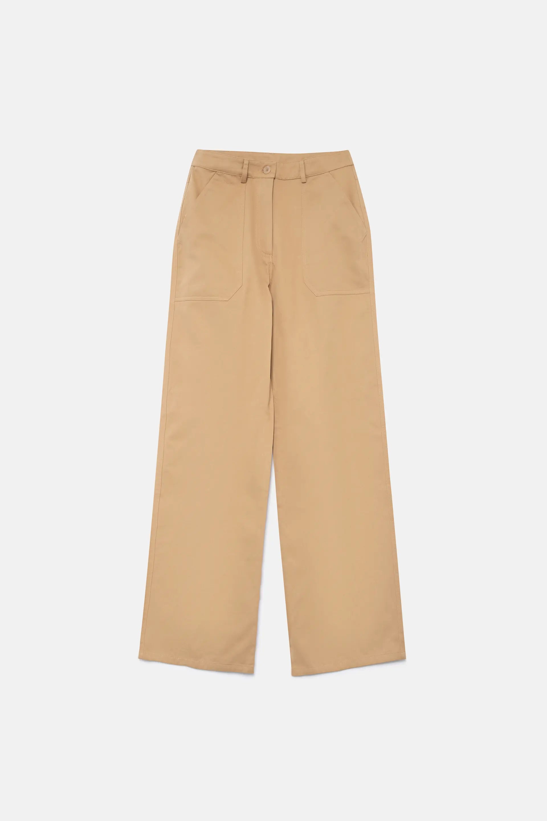 Wild Pony Straight trousers with camel patch pockets - clever alice