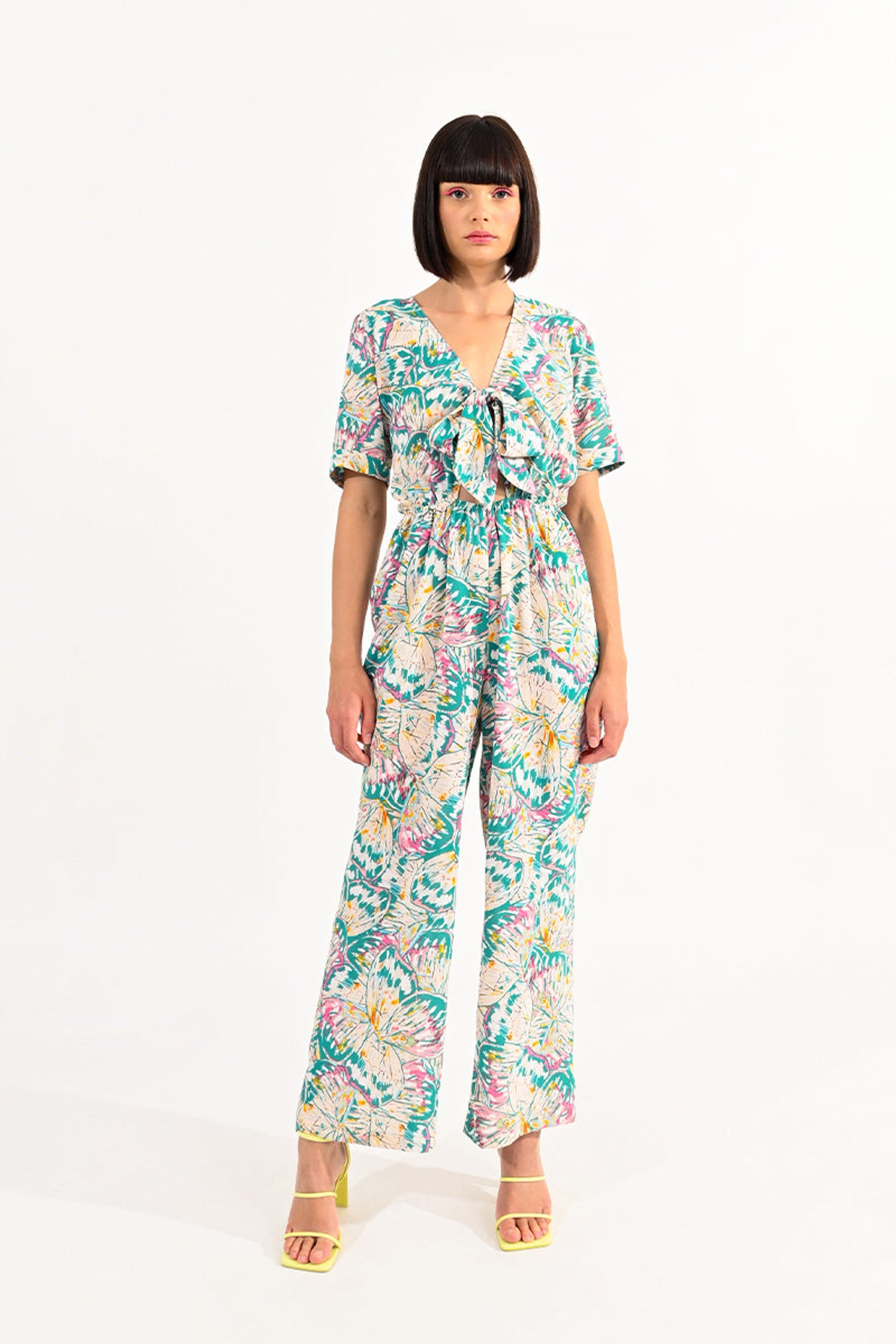 Molly Bracken Jumpsuit in Off White Butterfly - clever alice