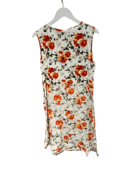 Inizio Linen Floral Dress in Orange - clever alice