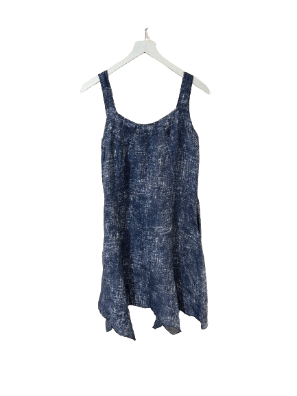 Inizio Linen Dress in Navy Speckle - clever alice