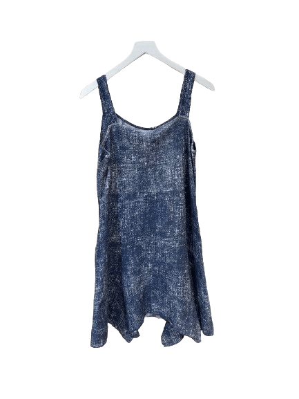 Inizio Linen Dress in Navy Speckle - clever alice