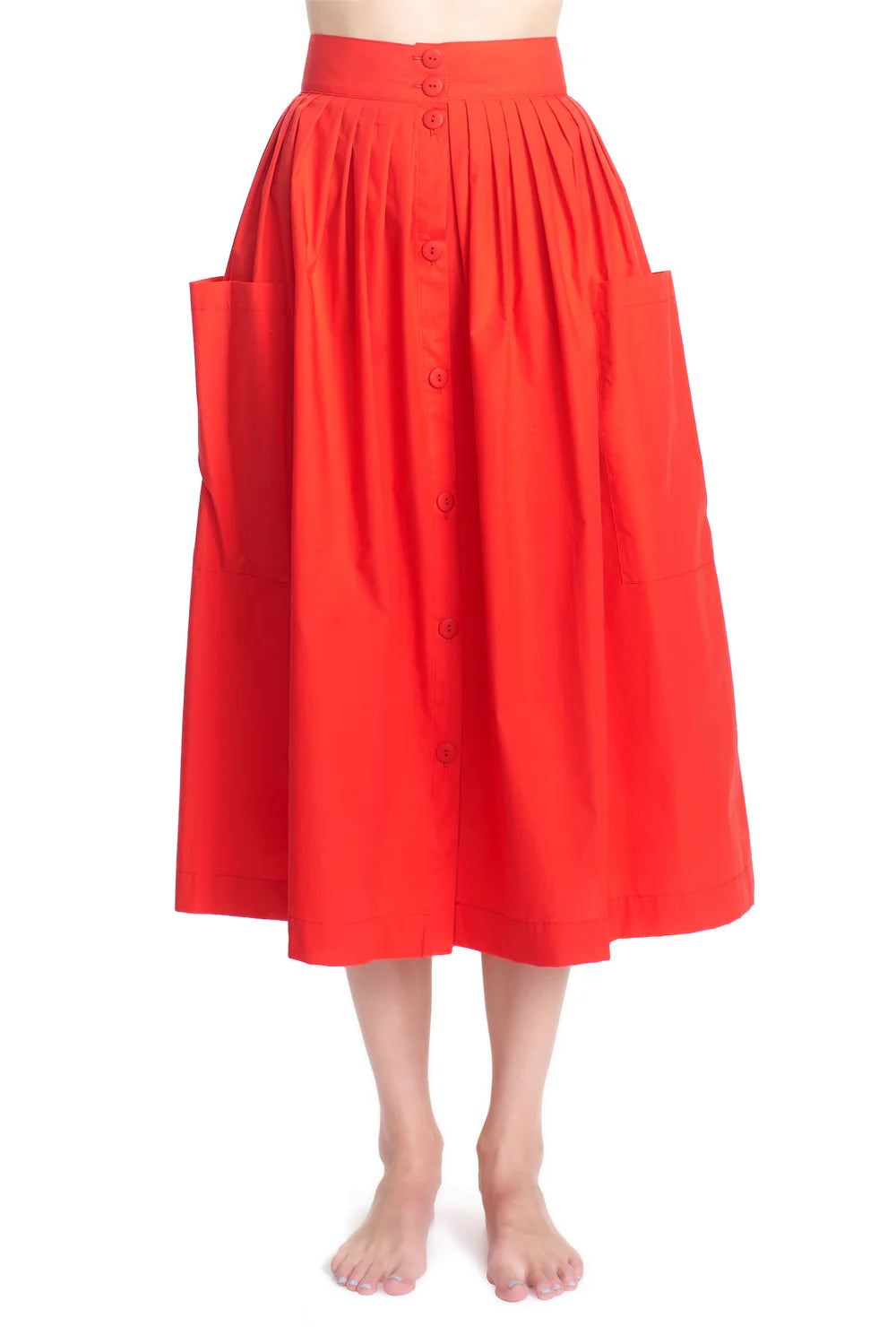 Corey Lynn Calter Cecilia Skirt in Lobster or Black - clever alice