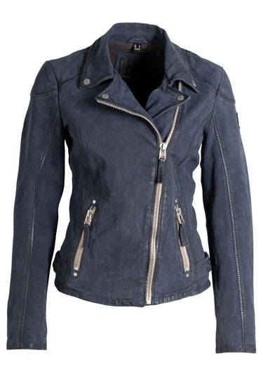 Mauritius Karyn RF Leather Jacket in Navy