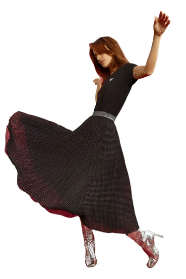 Pleated Plumetis Skirt