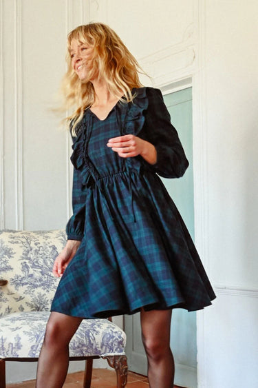 Molly Bracken Short Checked Dress