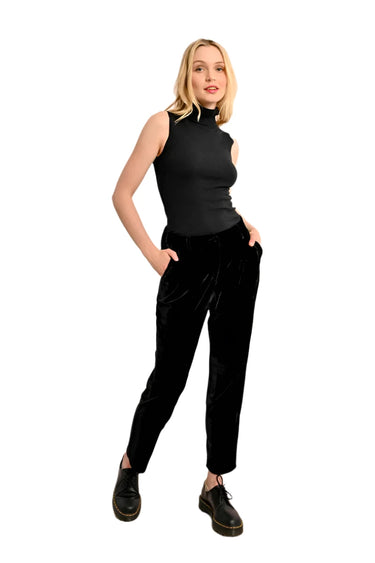 Molly Bracken Black Velvet Pants