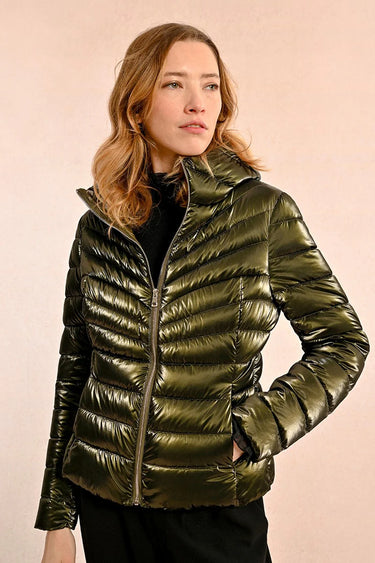 Molly Bracken Short Iridescent Down Jacket