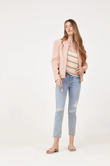 Mauritius Jennet CF Leather Jacket in Rose