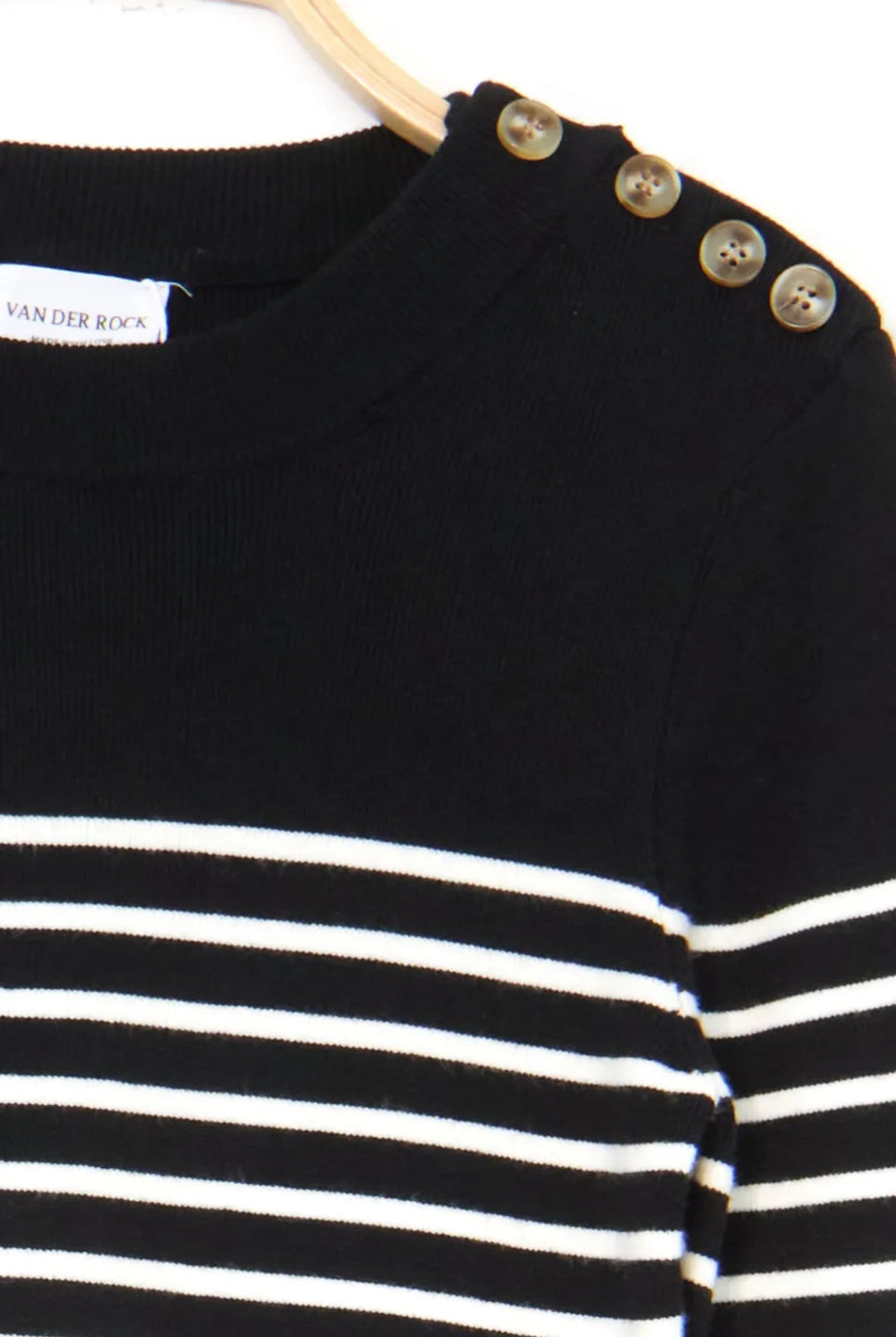 Van Der Rock French Sailor Knit in Black or White - clever alice