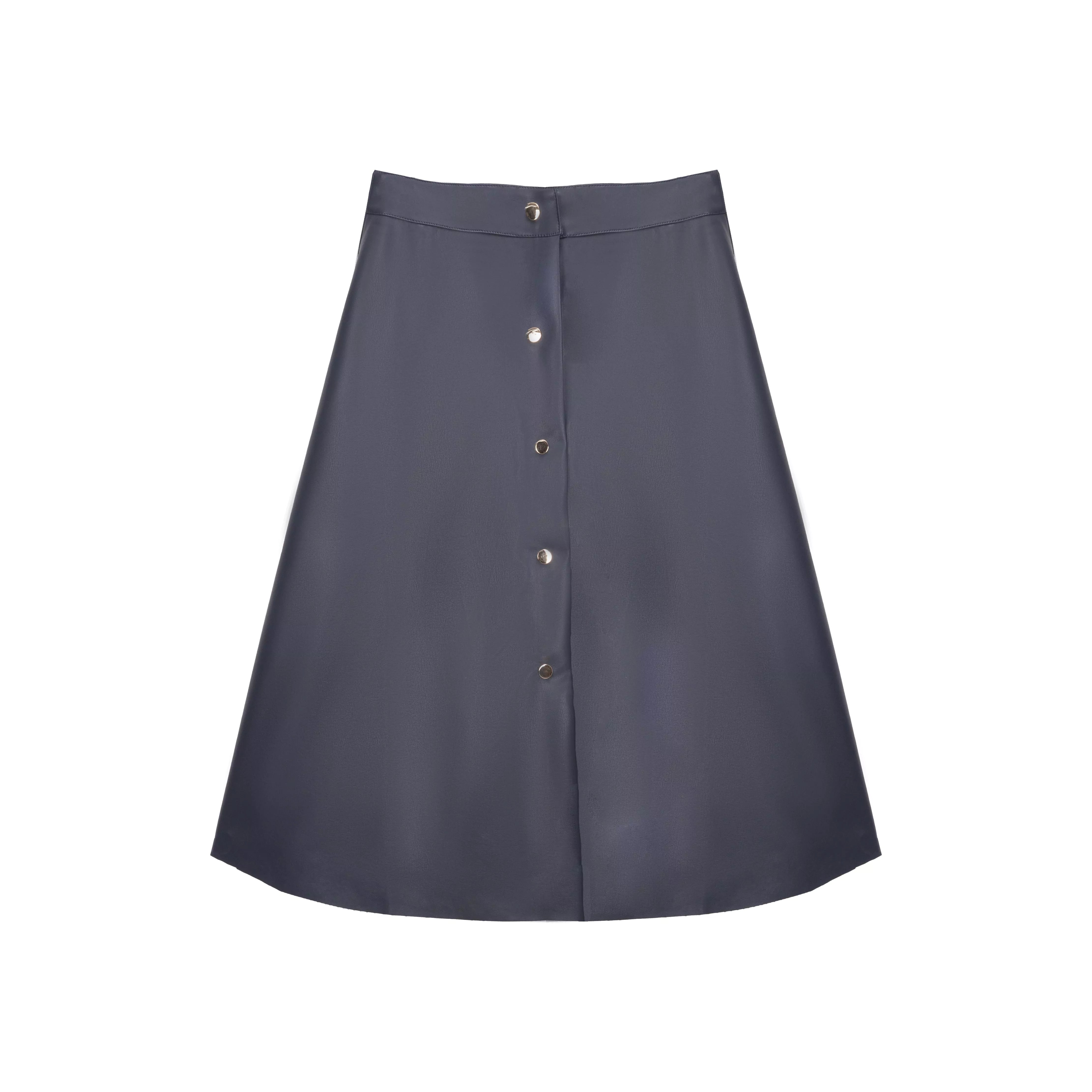 Sweewe Faux Leather Skirt in Marine - clever alice