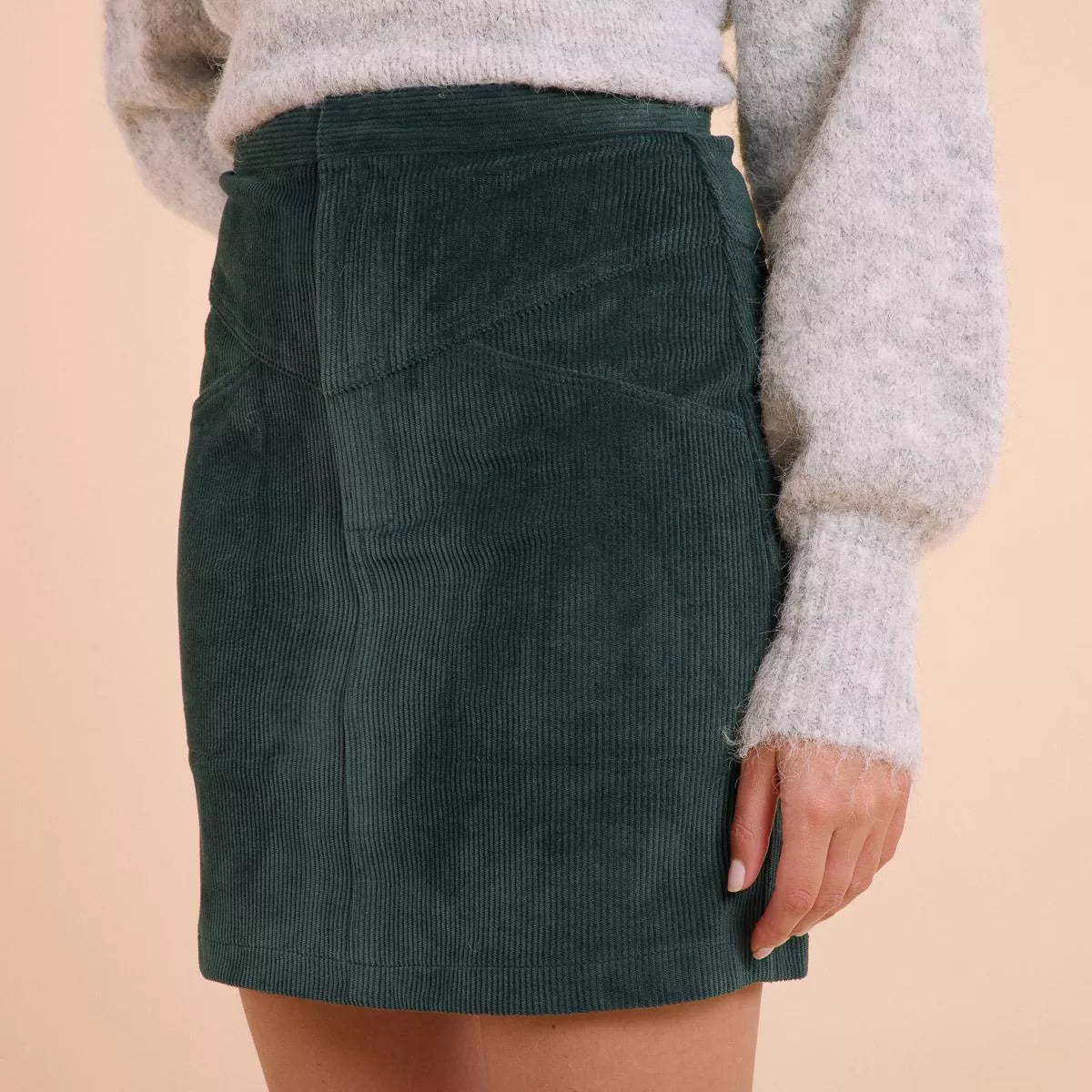 Sweewe Corduroy Skirt in Green or Rust - clever alice