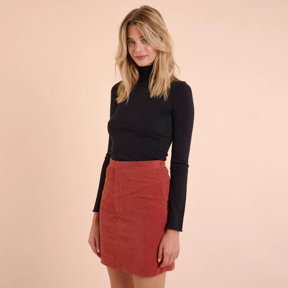 Sweewe Corduroy Skirt in Green or Rust - clever alice
