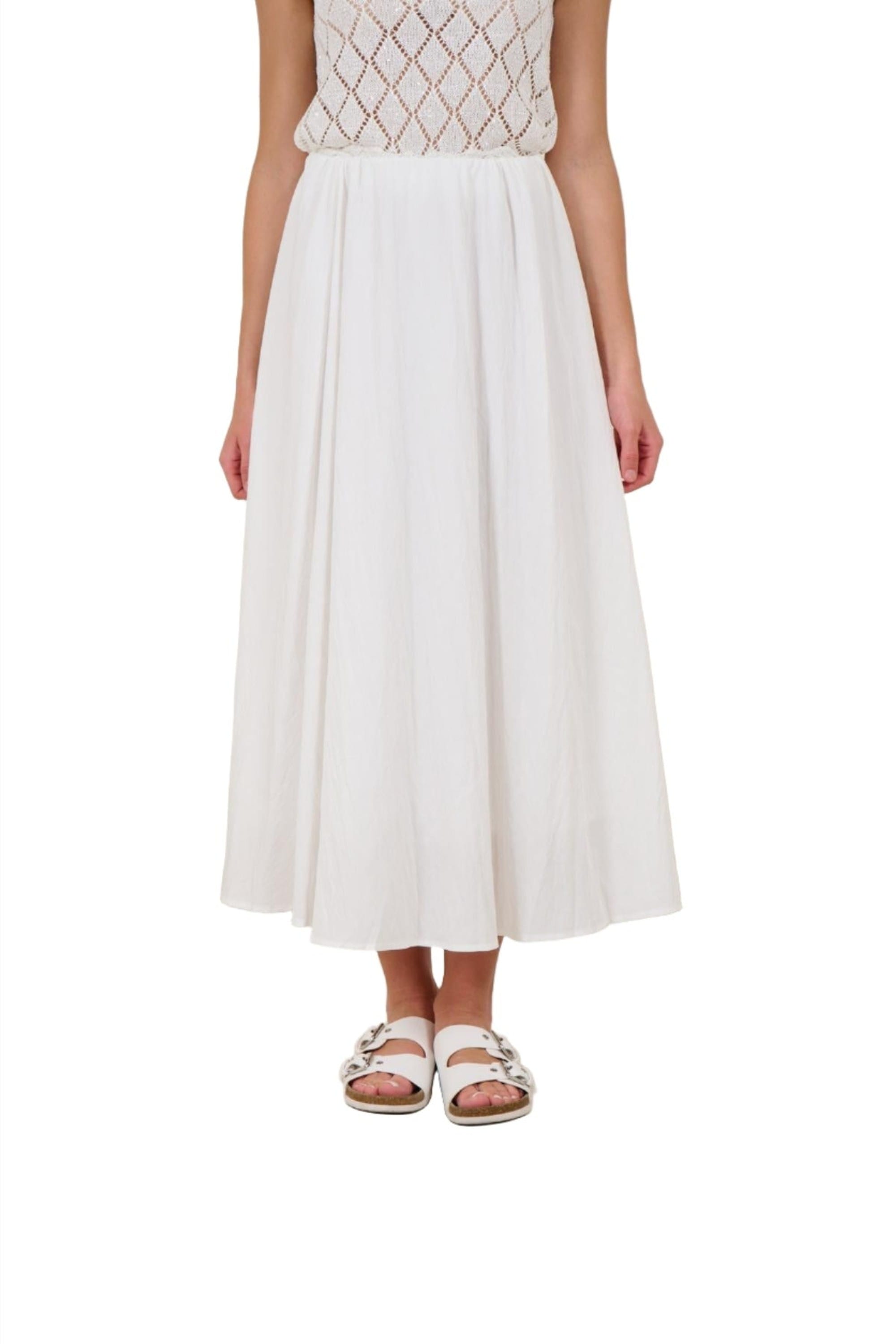 Clever Alice Isabel Skirt in White