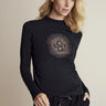 Summum Long-sleeved top with rhinestones - clever alice