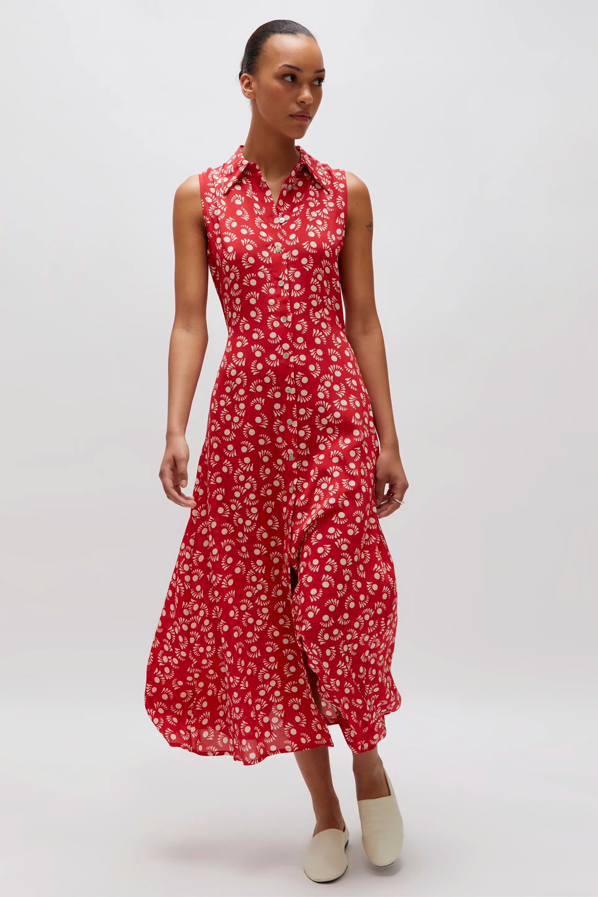 Wild Pony Mars Red printed long dress - clever alice