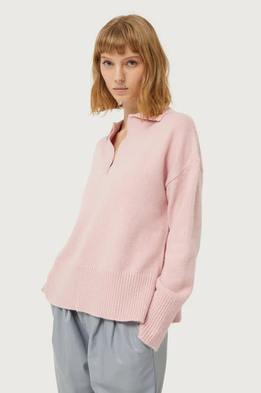 Compania Fantastica Pink Polo Neck Sweater