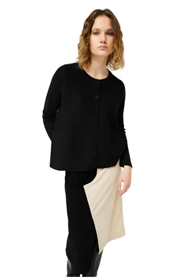 Compania Fantastica Black A-line knit cardigan