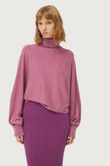 Compania Fantastica Pink Roll Neck Knitted Sweater