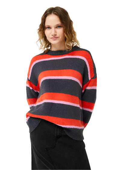 Compania Fantastica Orange Striped Knitted Sweater