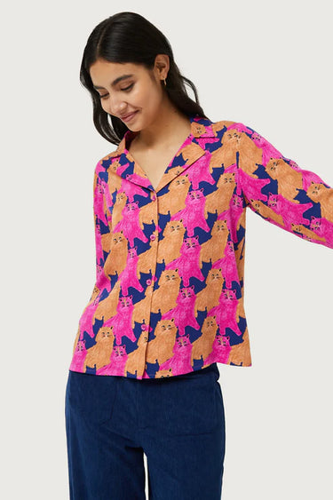 Compania Fantastica Cat Print Shirt