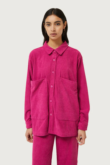 Compania Fantastica Fuschia Corduroy Shirt Jacket