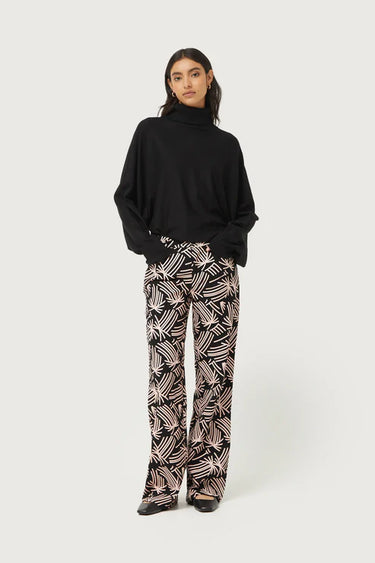 Compania Fantastica Straight Trousers With Abstract Phoenix Print