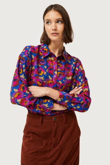 Compania Fantastica Dewberry Floral Print Shirt