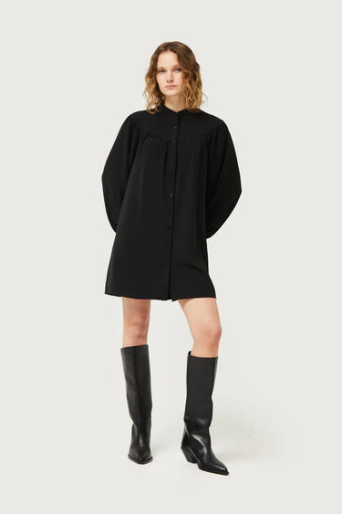 Compania Fantastica Short Black Mao Collar Dress