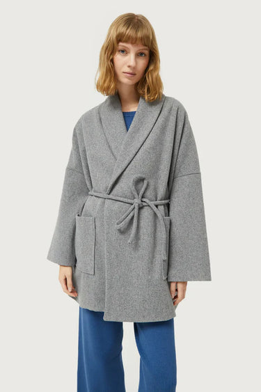 Compania Fantastica Short Coat with Belt in Grey or Rust