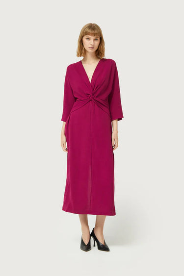 Compania Fantastica Long fuchsia draped dress