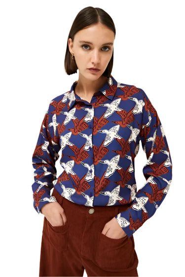 Compania Fantastica Heron Print Shirt