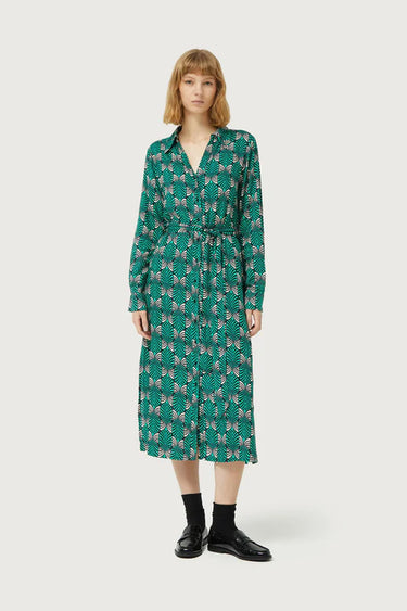 Compania Fantastica Brigitte printed shirt midi dress