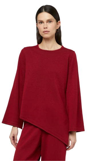 Wild Pony Asymmetric red knit sweater