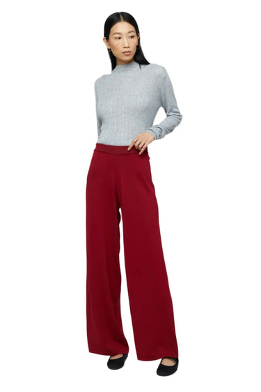 Wild Pony Burgundy straight-knit trousers