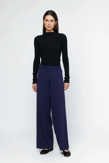 Wild Pony Straight Blue Knit Trousers