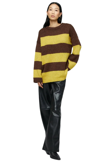 Wild Pony Brown and yellow striped jersey