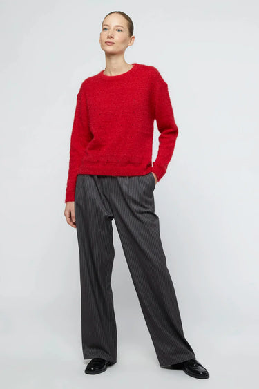 Wild Pony Red Perforated Knit Sweater