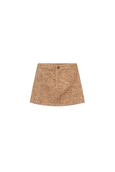 Willd Pony Brown Tweed Short Skirt