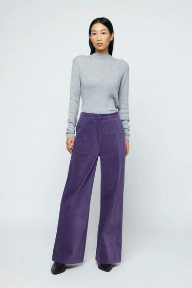 Wild Pony Purple corduroy straight trousers