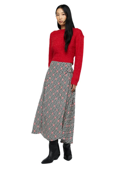 Wild Pony Geometric print midi skirt