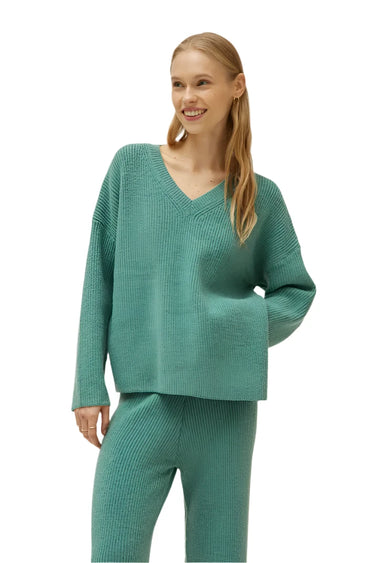 Compania Fantastica Green V-neck sweater