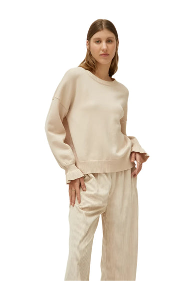 Compania Fantastica Beige Cuff Detail Sweater