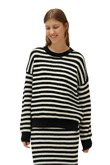 Compania Fantastica Black Striped Knitted Sweater